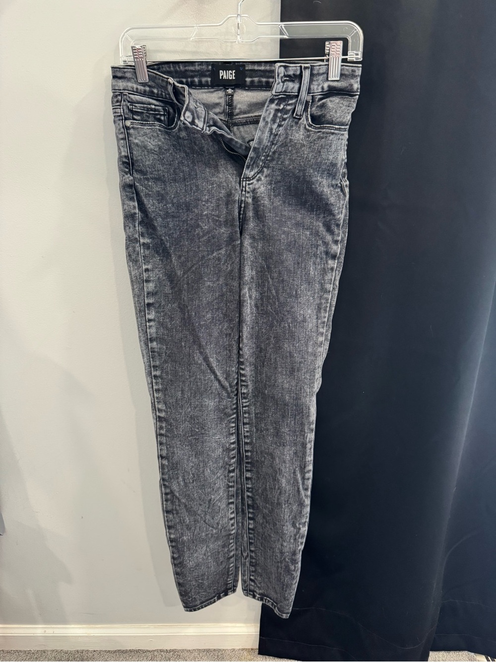 PAIGE Margot Ultra Skinny Jeans Women’s Size 26 Black Gray Acid Wash